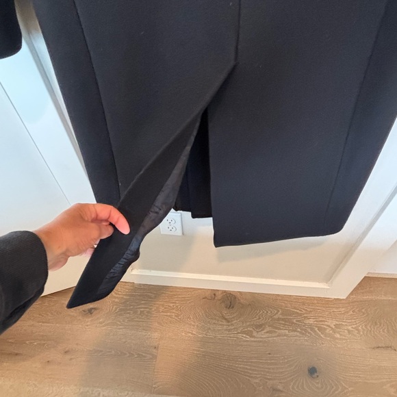 Zara Women's Black Wool Coat Like New Large - Picture 4 of 9